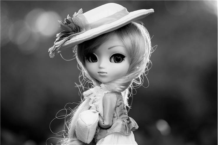 Historic Black White Doll