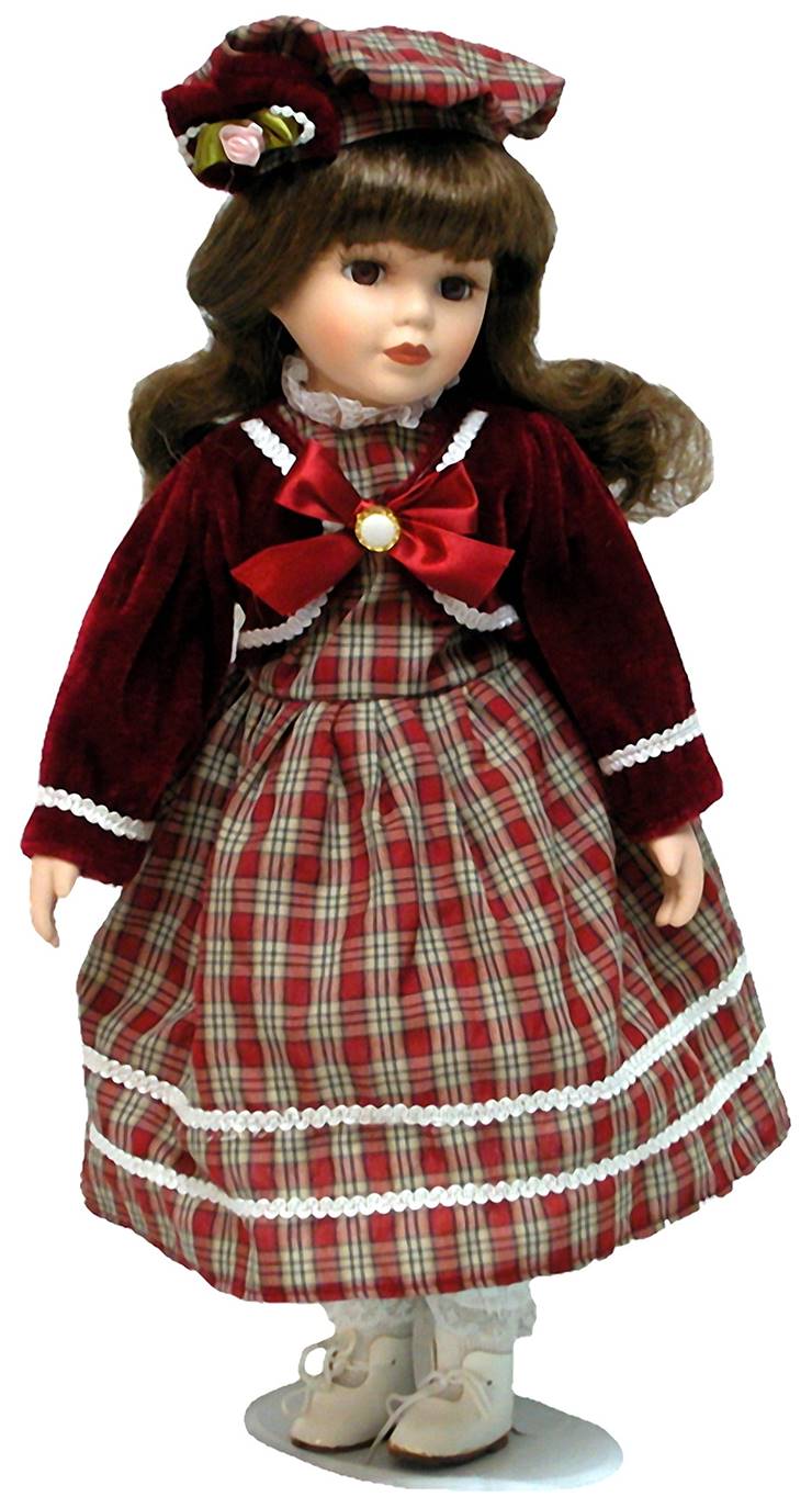 Porcelain Head Chest and Feet 16 inch tall Doll Hands 